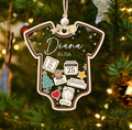 Baby 1st Christmas Ornament, Personalized Baby's First Christmas Ornament, Custom New Baby Gift CF64 - Kindlytoys