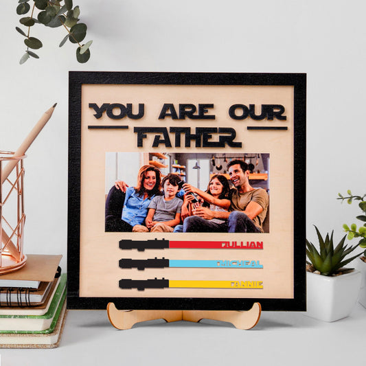Fathers Day Gift With Photo Wooden Sign, I Am Their Father Wooden Sign, Gift ideas for dad, Presents for dad IA02 - Kindlytoys