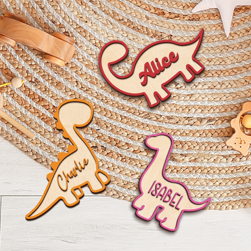 Personalized Dinosaur Name Door Sign, Custom Kids Room Decor with Dinosaur Letters, Boys Bedroom Wall Art, Unique Gift for Dinosaur Enthusiasts and Kids KDT40