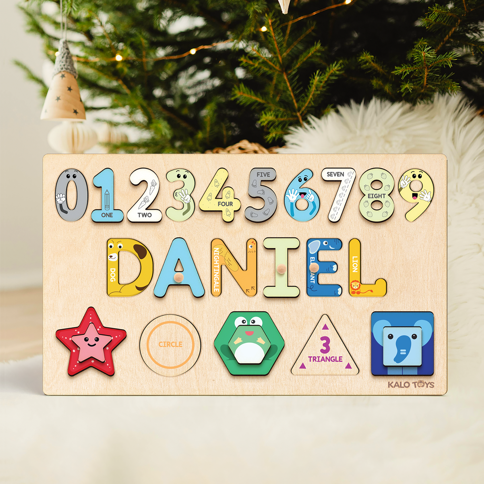 Montessori Toys For Babies, Developmental Toys for 1 Year Old, Personalized Wooden Toy NP51 - Kindlytoys