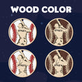 Personalize Baseball Ornament Wooden 2 Layered, Custom Baseball Christmas Ornament, CF915 - Kindlytoys