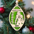 Personalized American Football 2 Layered Wooden Ornament, Custom Name Number Football Player Christmas Ornament, CF927 - Kindlytoys