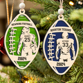 Personalized American Football 2 Layered Wooden Ornament, Custom Name Number Football Player Christmas Ornament, CF927 - Kindlytoys