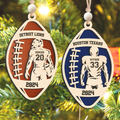 Personalized American Football 2 Layered Wooden Ornament, Custom Name Number Football Player Christmas Ornament, CF927 - Kindlytoys