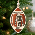 Personalized American Football Ornament, Football Player 2 Layered Wooden Ornament, CF922 - Kindlytoys