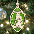 Personalized American Football Ornament, Football Player 2 Layered Wooden Ornament, CF922 - Kindlytoys