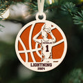 Personalized Basketball Ornament, Custom Basketball Wood Ornament 2 Layered CF432 - Kindlytoys