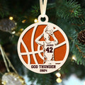 Personalized Basketball Ornament, Custom Basketball Wood Ornament 2 Layered CF432 - Kindlytoys