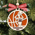 Personalized Basketball Ornament, Custom Basketball Wood Ornament 2 Layered CF432 - Kindlytoys