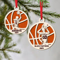 Personalized Basketball Ornament, Custom Basketball Wood Ornament 2 Layered CF432 - Kindlytoys