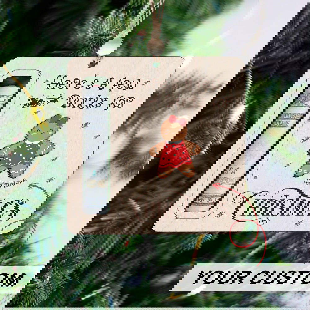 Personalized Christmas Money Holder, Here’s A Few Bucks for Christmas, Money Holder Tree Christmas Gifts, CF32 - Kindlytoys