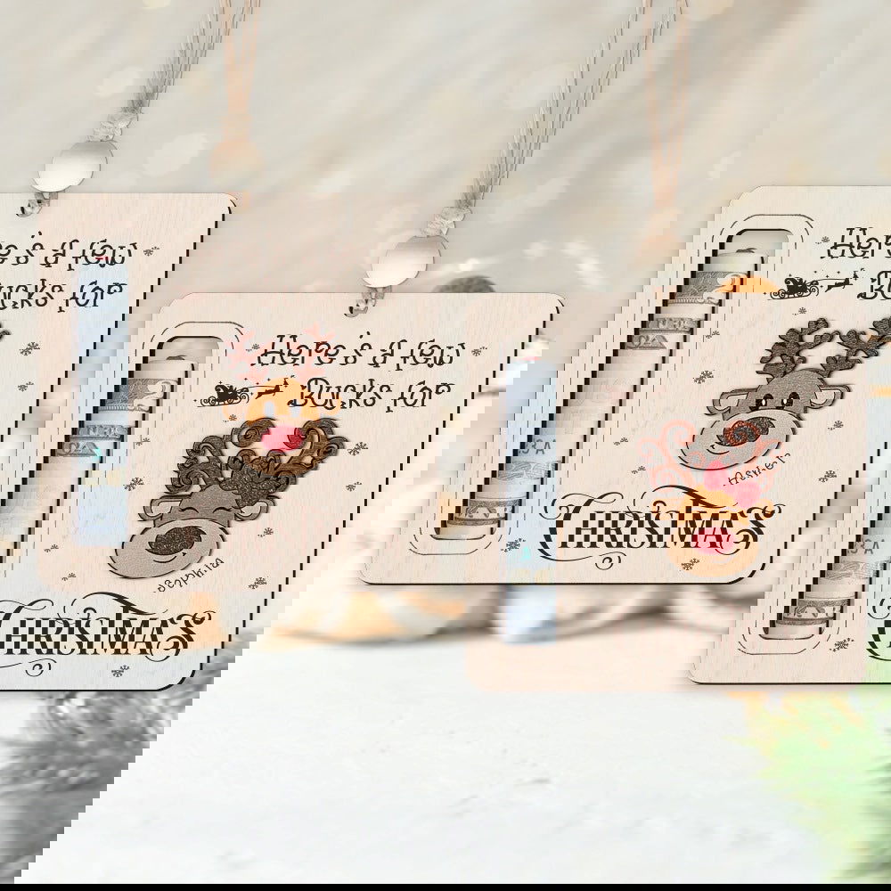 Personalized Christmas Money Holder, Here’s A Few Bucks for Christmas, Money Holder Tree Christmas Gifts, CF32 - Kindlytoys