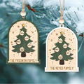 Personalized Christmas Tree Family Name Ornament, Custom Family Names Christmas Ornament CF189 - Kindlytoys