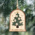 Personalized Christmas Tree Family Name Ornament, Custom Family Names Christmas Ornament CF189 - Kindlytoys