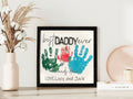 Personalized Dad Wooden Sign, Custom Hands Down Best Dad Ever, Celebrate Dad with Handprints, Handmade gift ideas for dad DD02 - Kindlytoys