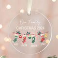 Personalized Family Christmas Ornament 2024 – Custom Family & Pet Ornament AV03-12 - Kindlytoys