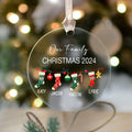 Personalized Family Christmas Ornament 2024 – Custom Family & Pet Ornament AV03-12 - Kindlytoys