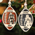 Personalized Football Christmas Ornament, Christmas Gift for Football Team, CF914 - Kindlytoys