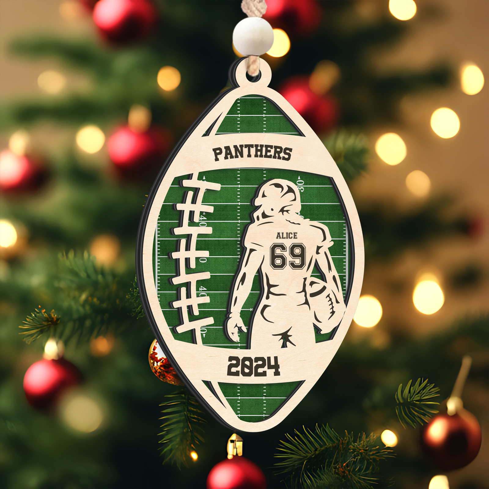 Personalized Football Christmas Ornament, Christmas Gift for Football Team, CF914 - Kindlytoys