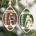 Personalized Football Christmas Ornament, Christmas Gift for Football Team, CF914 - Kindlytoys