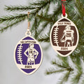 Personalized Football Ornament, 2 Layered and Engraved Wooden Ornament CF424 - Kindlytoys