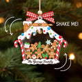 Personalized Gingerbread Family Christmas Ornament, Family 5 Layers Shaker Ornament Wood and Acrylic CF198 - Kindlytoys