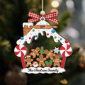 Personalized Gingerbread Family Christmas Ornament, Family 5 Layers Shaker Ornament Wood and Acrylic CF198 - Kindlytoys