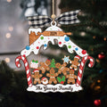 Personalized Gingerbread Family Christmas Ornament, Family 5 Layers Shaker Ornament Wood and Acrylic CF198 - Kindlytoys