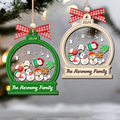 Personalized Snowman Family Christmas Ornament 2024 – Custom 3-Layer Shaker Ornament CF105 - Kindlytoys