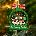 Personalized Snowman Family Christmas Ornament 2024 – Custom 3-Layer Shaker Ornament CF105 - Kindlytoys
