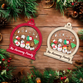 Personalized Snowman Family Christmas Ornament 2024 – Custom 3-Layer Shaker Ornament CF105 - Kindlytoys