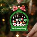 Personalized Snowman Family Christmas Ornament 2024 – Custom 3-Layer Shaker Ornament CF105 - Kindlytoys