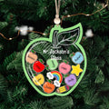 Personalized Teacher Christmas Ornament, 4D Shaker Teacher Gifts, Teacher Ornament, Teacher Appreciation Thank You Gifts KT03 - Kindlytoys