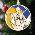 Personalized Volleyball 2 Layered Wooden Ornament, Custom Name Number Volleyball Player Christmas Ornament, CF930 - Kindlytoys