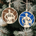 Personalized Volleyball 2 Layered Wooden Ornament, Custom Name Number Volleyball Player Christmas Ornament, CF930 - Kindlytoys