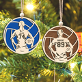 Personalized Volleyball 2 Layered Wooden Ornament, Custom Name Number Volleyball Player Christmas Ornament, CF930 - Kindlytoys