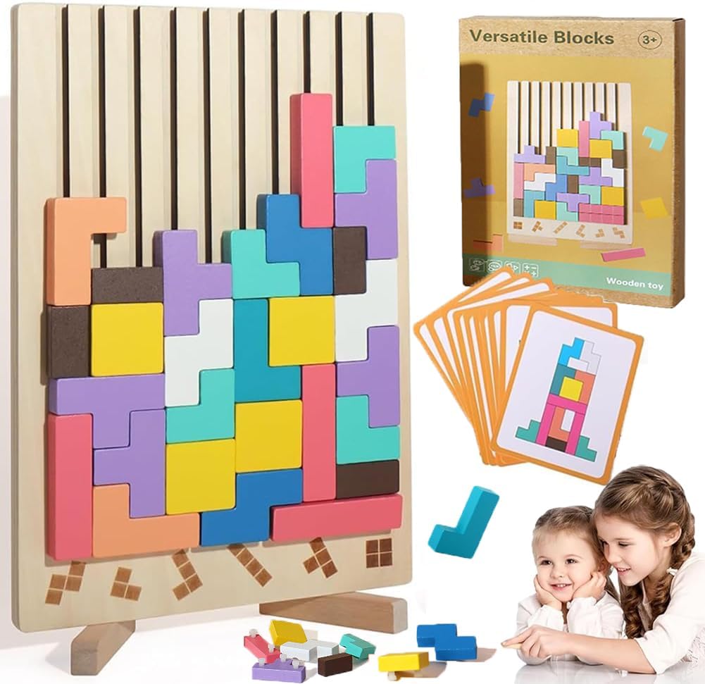 Crazy Quatre Blocs Classique Puzzle en Bois Cerveau Teaser Jouet à la Mode Jeu