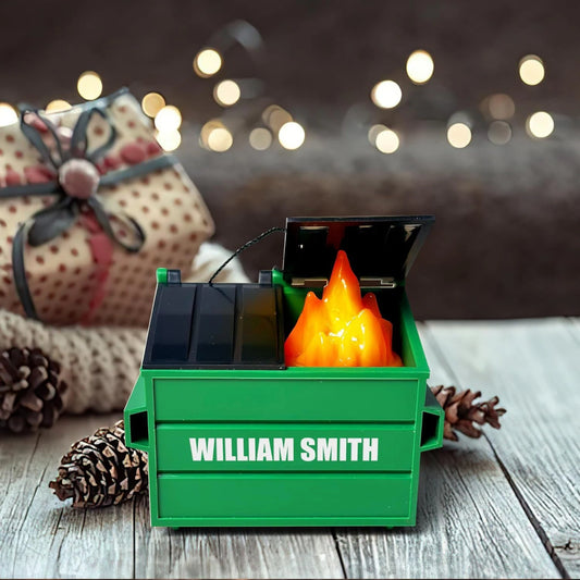 Personalized Dumpster Fire Ornament, Lighted, Everything is Fine, 2023 Christmas Ornaments