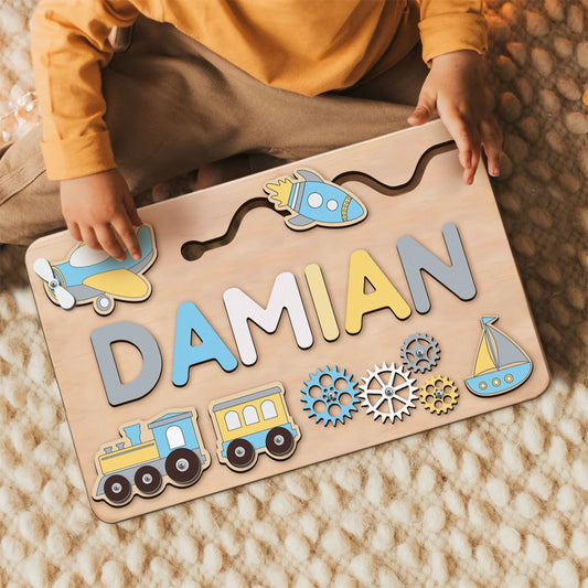 Baby Girl Gift Personalized Busy Board, Kids Puzzle with Name, Baby Toys, Toddler Gifts, Girl Nursery Decor BB40
