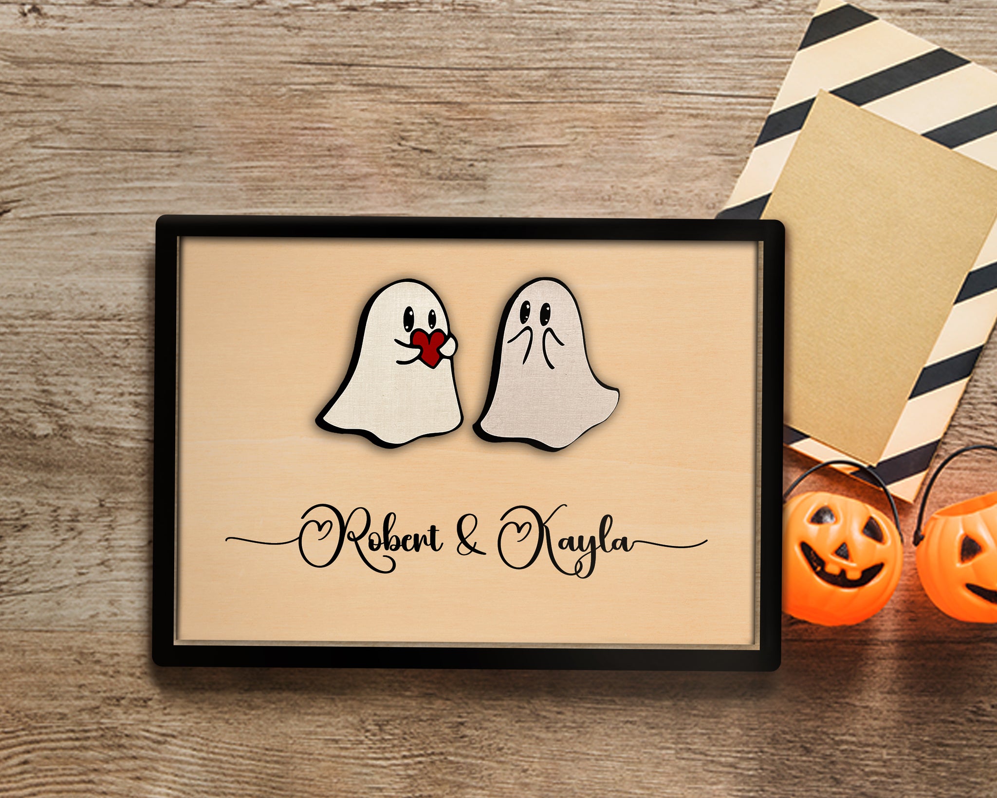 Personalized Halloween Couple Sign, Couple Decor, Personalized Gifts, Custom Couple Gift,  Boo Wooden Sign, Couple Gifts | KindlyToys