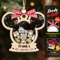 4D Shaked Mickey Minnie Ornament, Baby's First Christmas Ornament CF194 - Kindlytoys