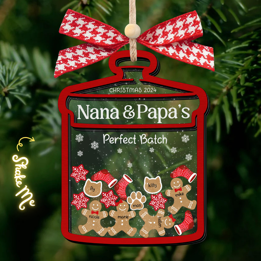 Personalized Grandma Christmas Ornament 2024, personalized family ornaments with pets, Christmas Gift For Grandmother CF70