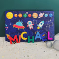Astronaut Personalized Name Puzzle For Kids, Personalized Wooden Puzzle, name puzzles for toddlers, Birthday Gifts for Baby, First christmas gifts idea for kids NP31 - Kindlytoys