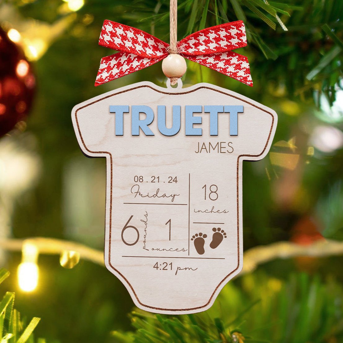 Baby's First Christmas Ornament 2024, Newborn, New Baby Gift CF05 - Kindlytoys