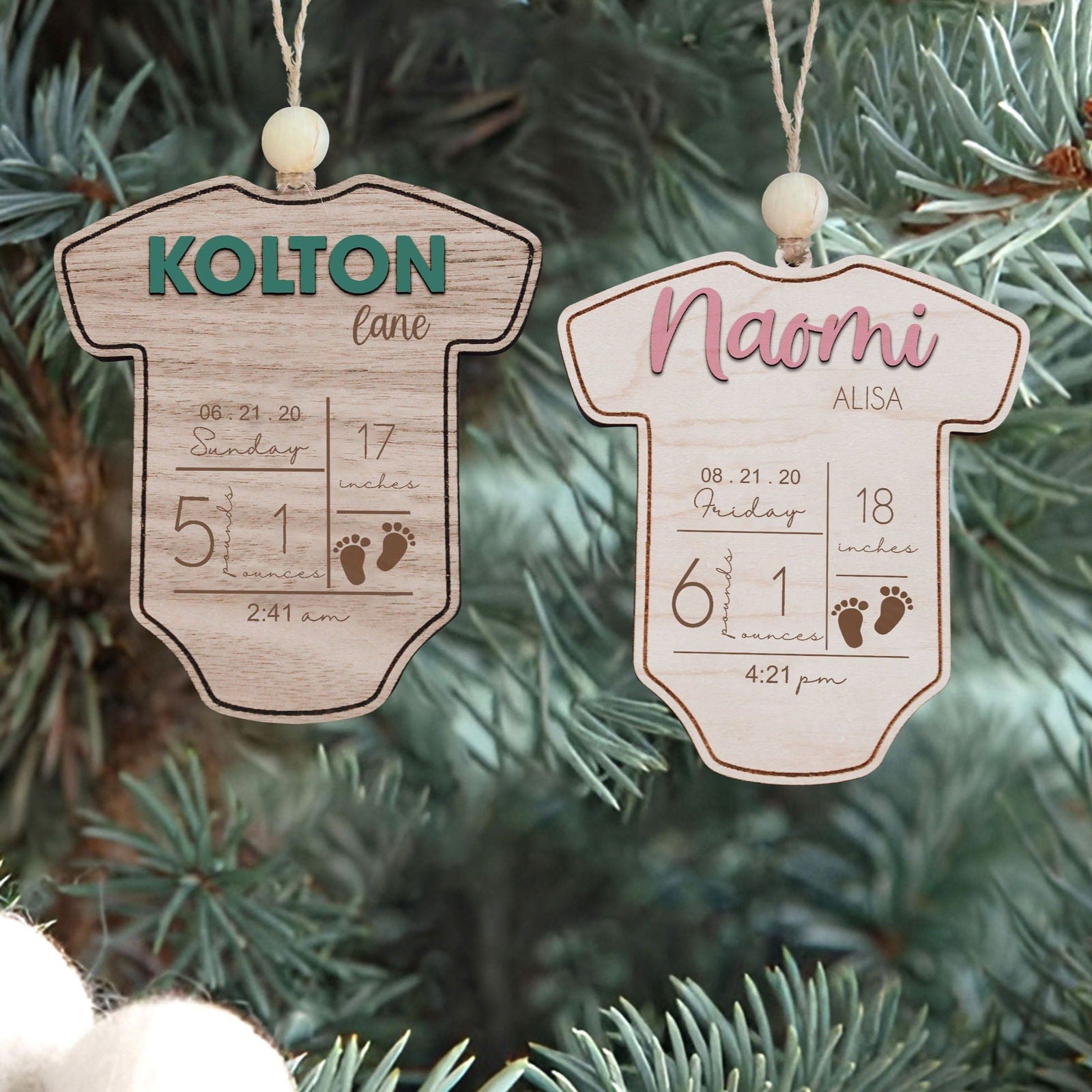 Baby's First Christmas Ornament 2024, Newborn, New Baby Gift CF05 - Kindlytoys