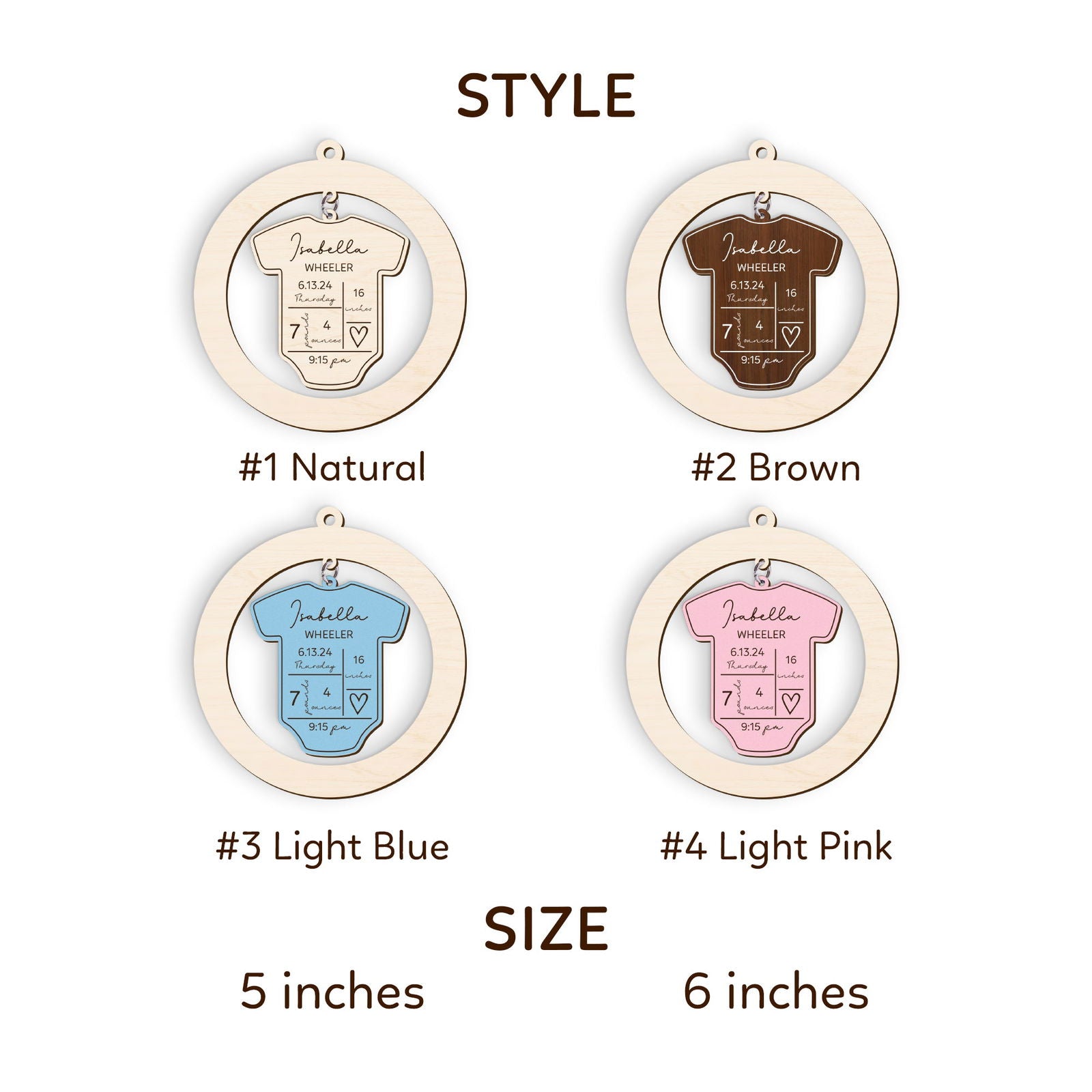Baby's First Christmas Ornament 2024, Personalized 4D Shake Baby Ornament CF191 - Kindlytoys