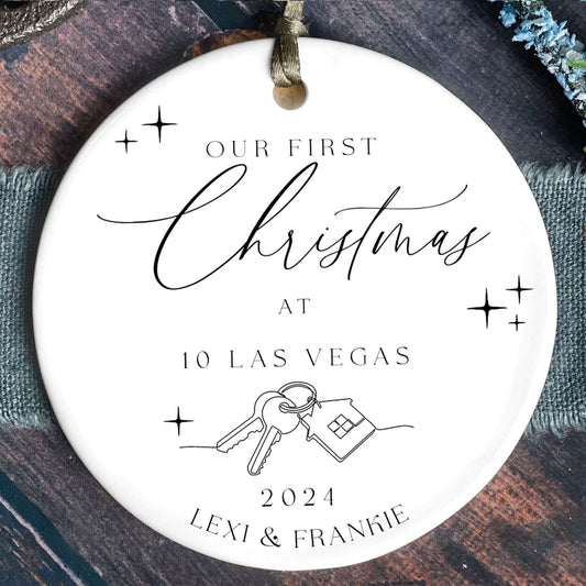 Ceramic New Home Ornament, Personalized First Christmas New Home Ornament CX02-11 - Kindlytoys