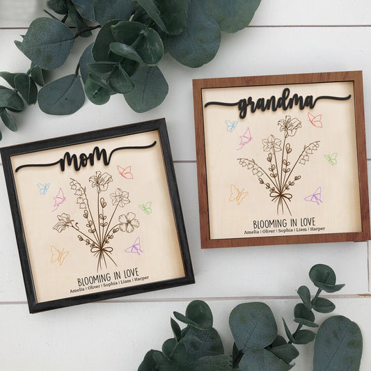 Custom Birth Month Flowers Sign