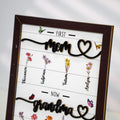 Custom Birth Month Flowers Wooden Sign, Personalized 