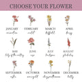 Custom Birth Month Flowers Wooden Sign, Personalized 